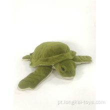 Tartaruga de mar de pelúcia exército verde